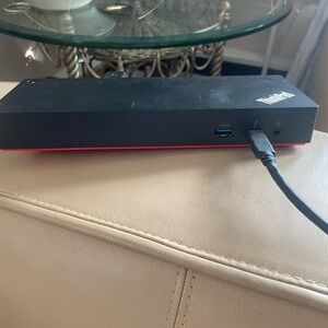 Lenovo Black Power Thinkpad with adapter and accessory cords